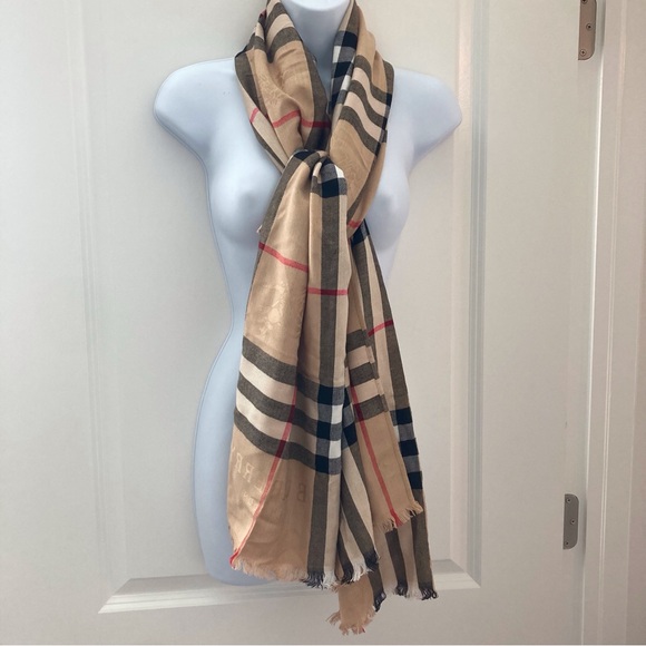 Burberry Cashmere Scarf Wrap - Picture 1 of 6